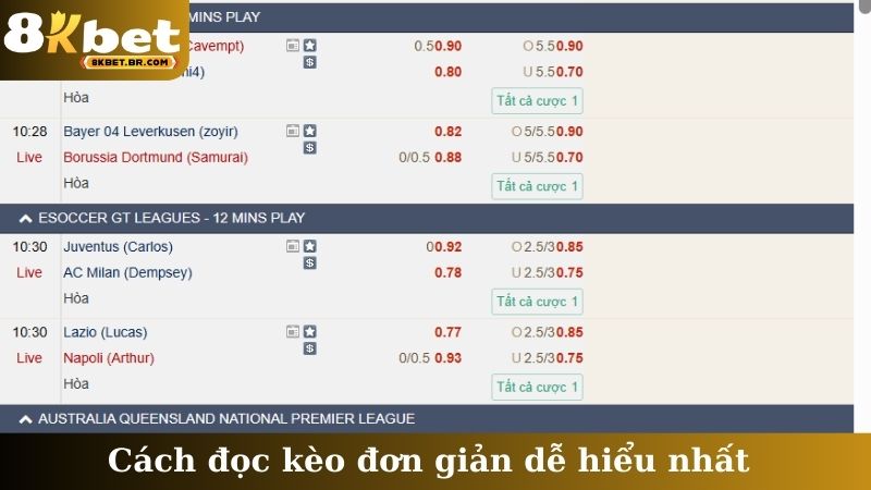 Cách đọc kèo đơn giản dễ hiểu nhất