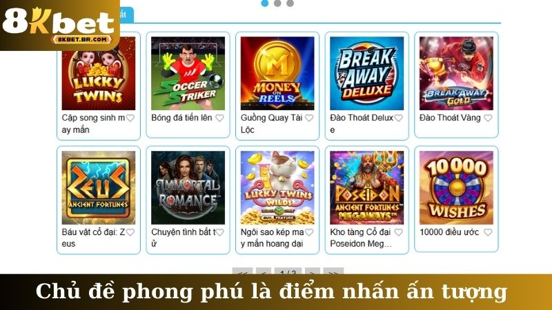 Chủ đề phong phú là điểm nhấn ấn tượng