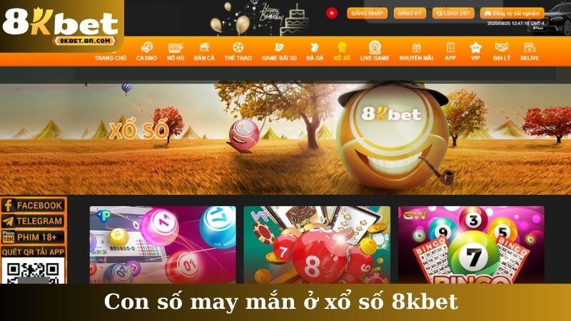 Con số may mắn ở xổ số 8kbet