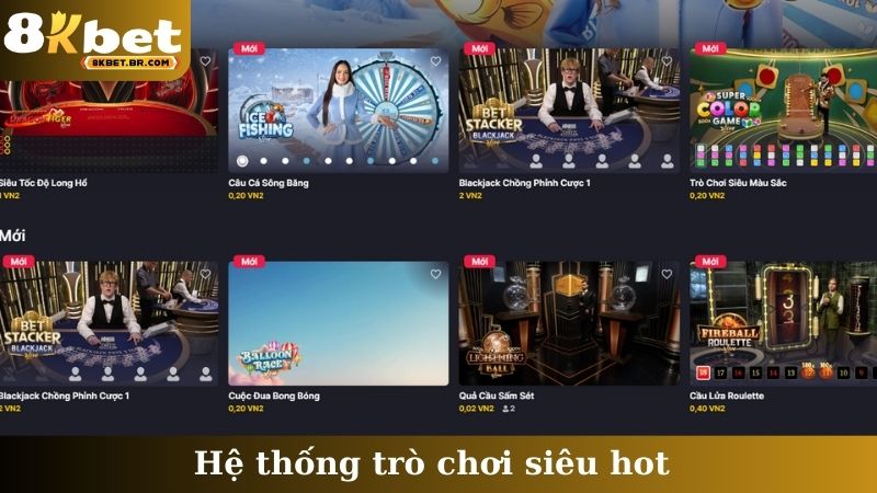 Hệ thống trò chơi siêu hot
