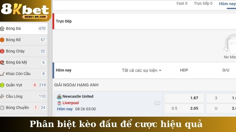 Phân biệt kèo đấu để cược hiệu quả