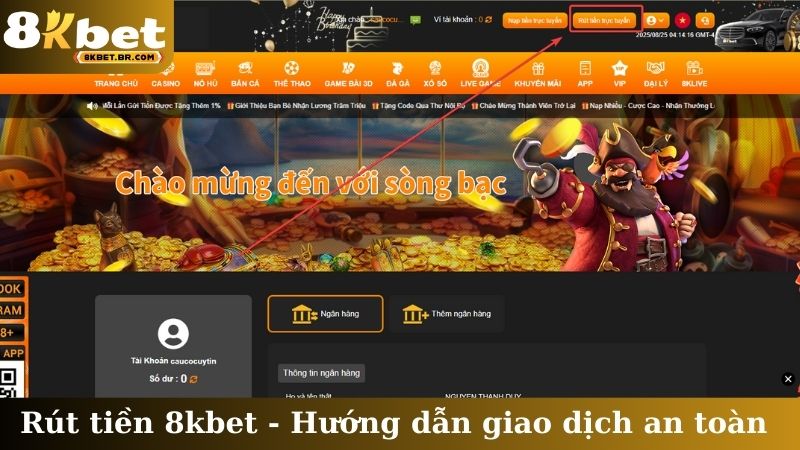 Rút tiền 8kbet