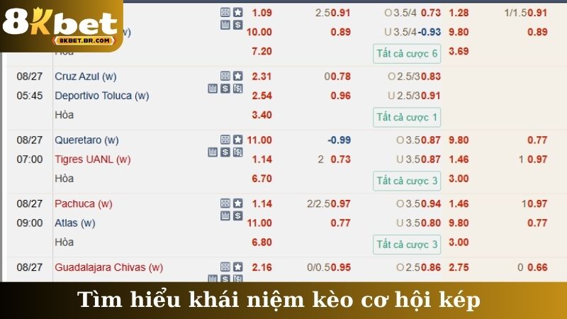 Tìm hiểu khái niệm kèo cơ hội kép