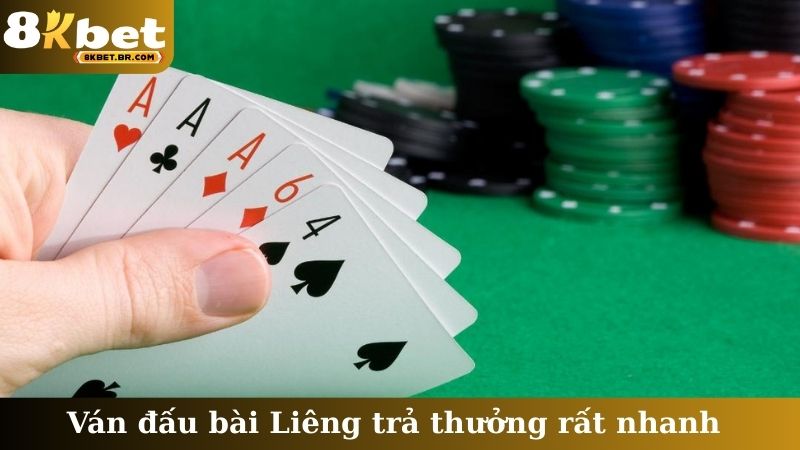 Ván đấu bài Liêng trả thưởng rất nhanh